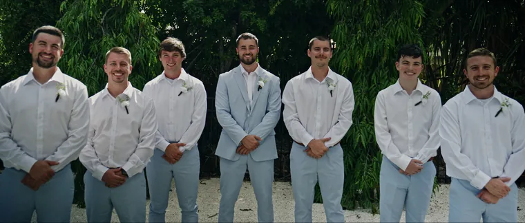 Groomsmen before the first look — HyperLens Studio wedding photography, Florida