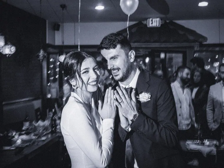 Reception, in black and white — HyperLens Studio wedding photography, Florida