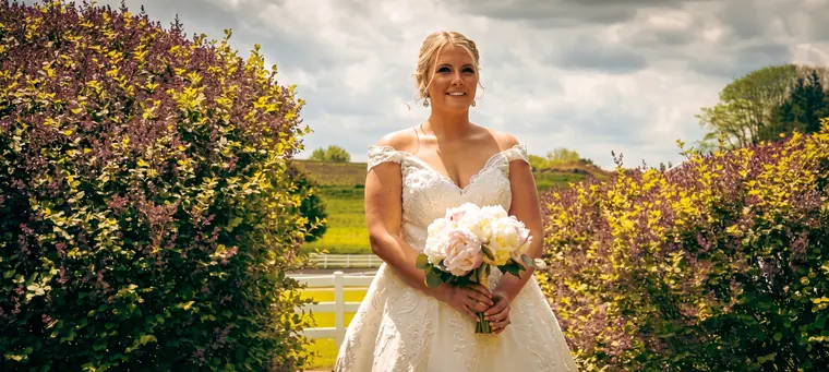 Bride in the flower field — HyperLens Studio wedding photography, Florida