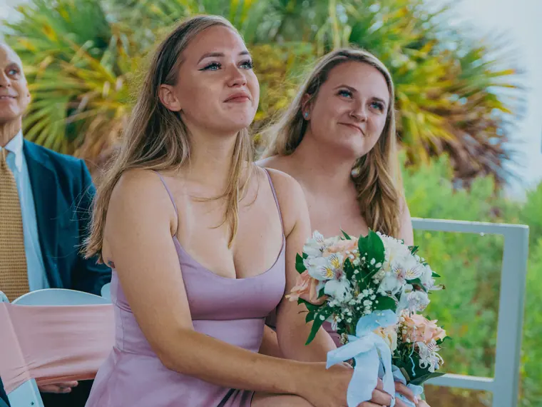 Bridesmaids during the vows — HyperLens Studio wedding photography, Florida